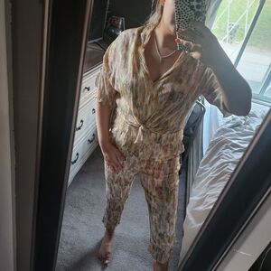 Zara Multicolor Tie-Waist 2 Piece Set